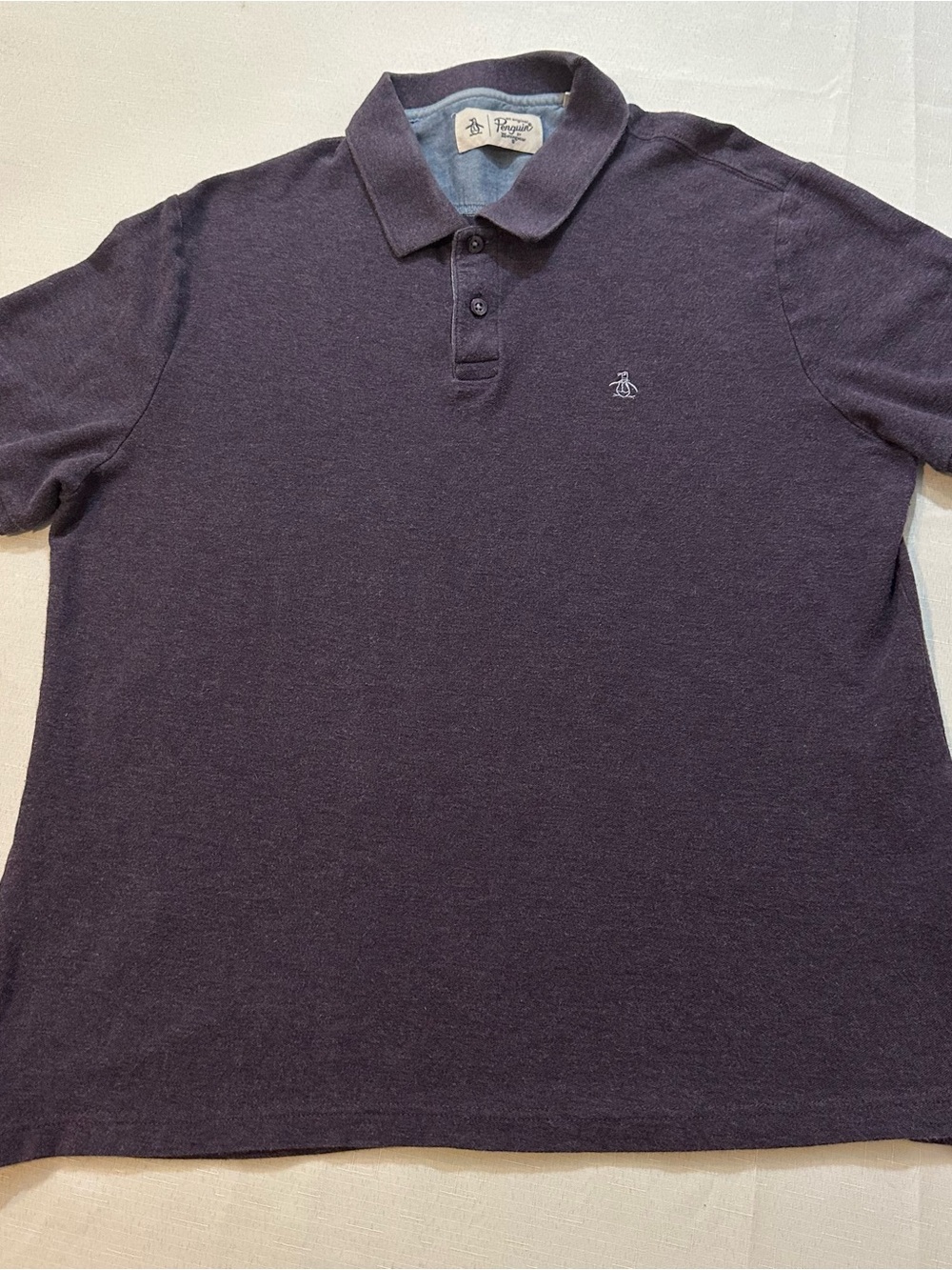 Original Penguin Purple Cotton Polo Shirt Men’s Large